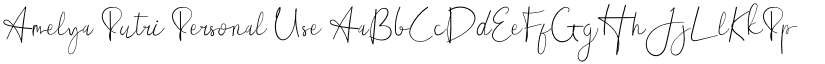 Amelya Putri Personal Use font