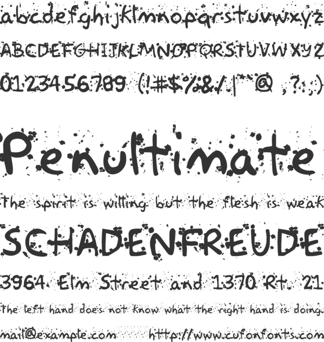 Paintball font preview