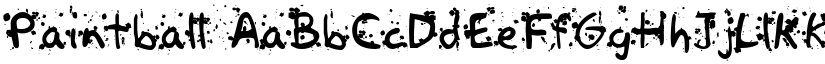 Paintball font