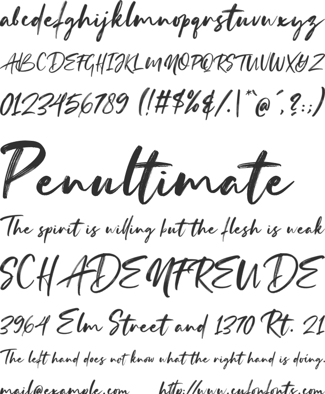 The Andallass font preview