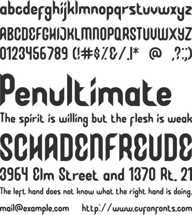 HASTER font preview