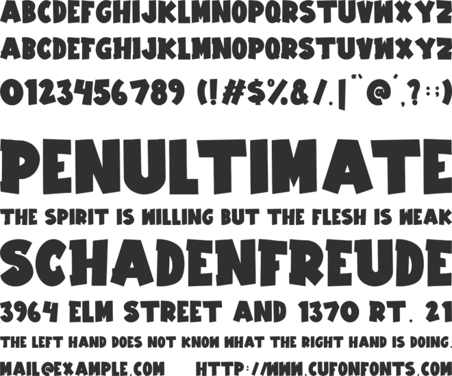 Funny Party font preview
