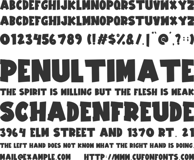 Funny Party font preview