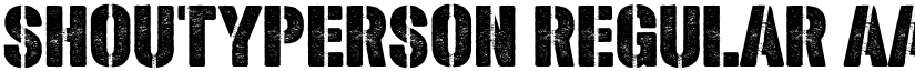 Shoutyperson Regular font