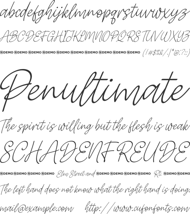 Artfully font preview