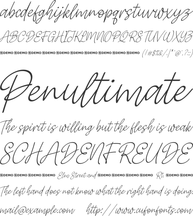 Artfully font preview