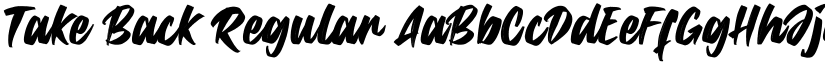 Take Back Regular font