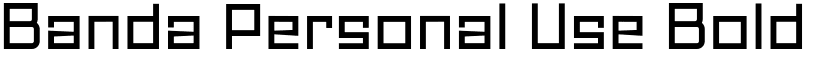 Banda Personal Use Bold font