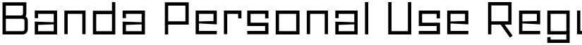 Banda Personal Use Regular font