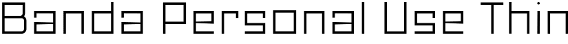 Banda Personal Use Thin font