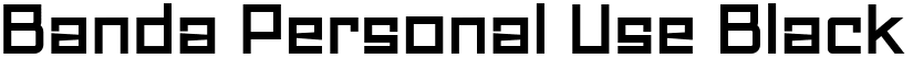 Banda Personal Use Black font
