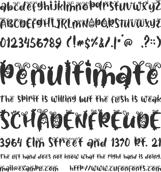 Little Bunny font preview