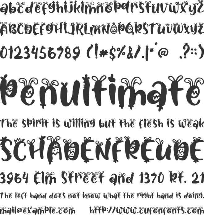 Little Bunny font preview