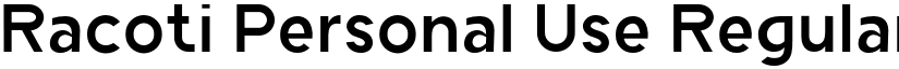 Racoti Personal Use Regular font