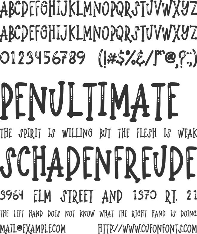 Billion Cupcake font preview