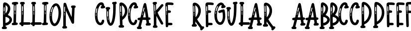 Billion Cupcake Regular font
