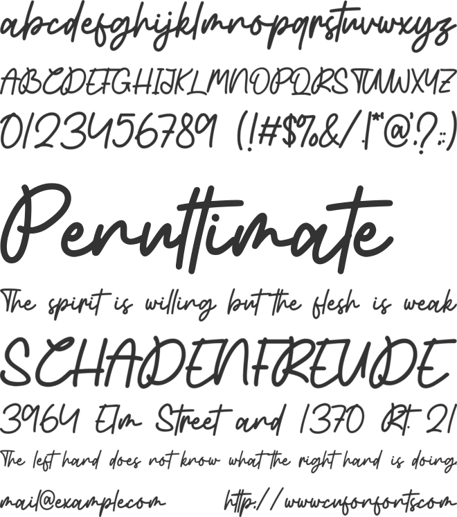 Bestfeeling font preview