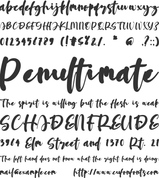 Claudia Lilia font preview