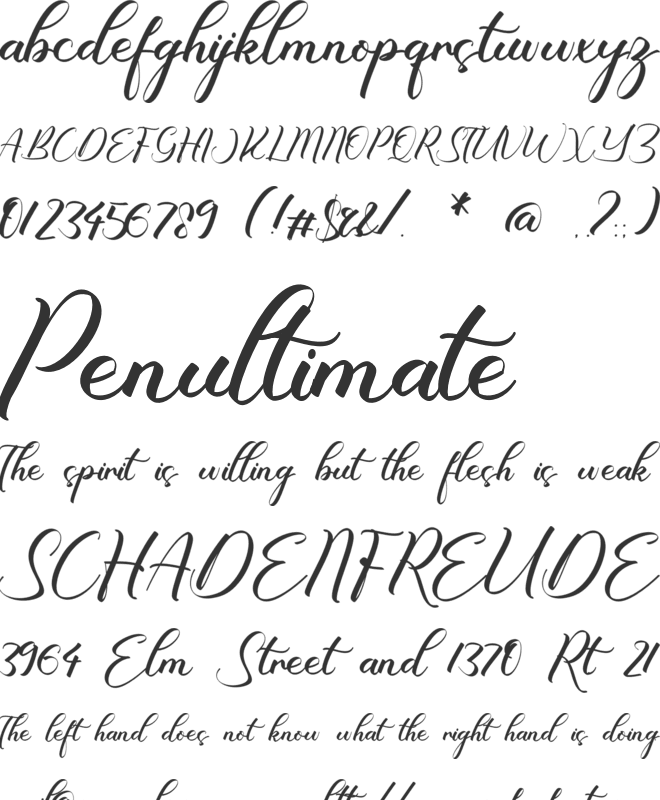 Gabryela Rohana font preview