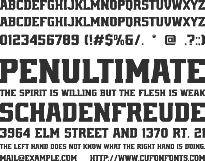 AZN Knuckles Trial font preview