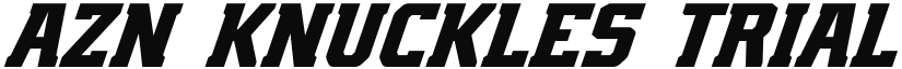 AZN Knuckles Trial Italic font