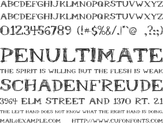 Mr. B font preview