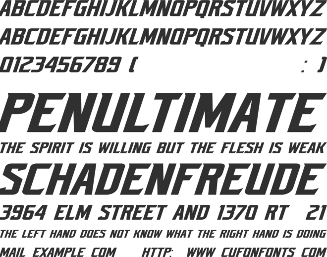 AZN Unified font preview