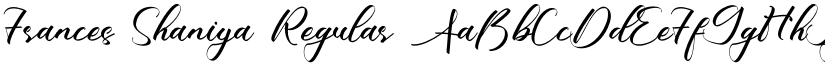 Frances Shaniya Regular font