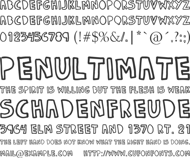 Denne Fuchoor font preview