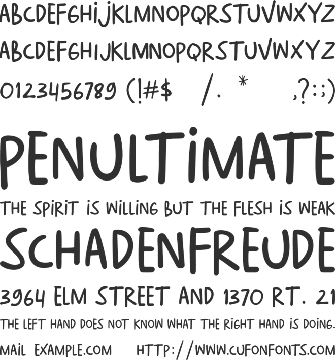 Simply Bites font preview
