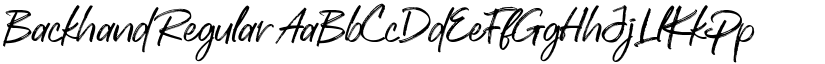 Backhand Regular font