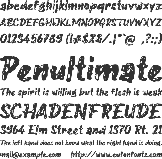 e Emergent font preview