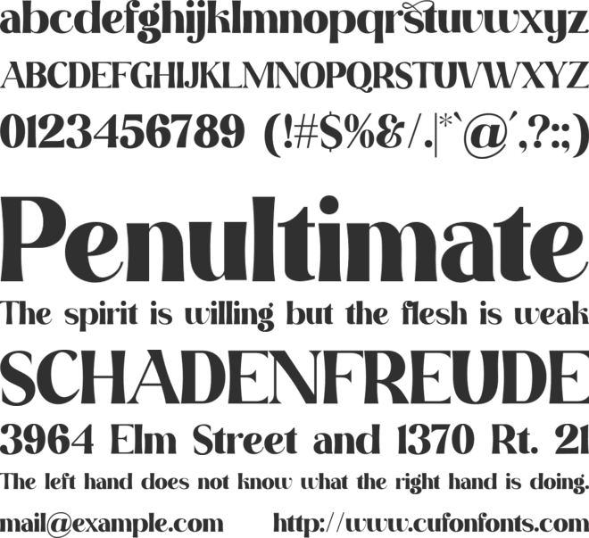 California Paradise font preview