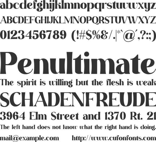 California Paradise font preview