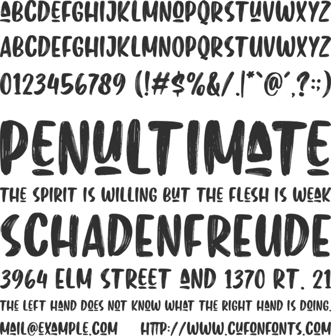Hamer font preview