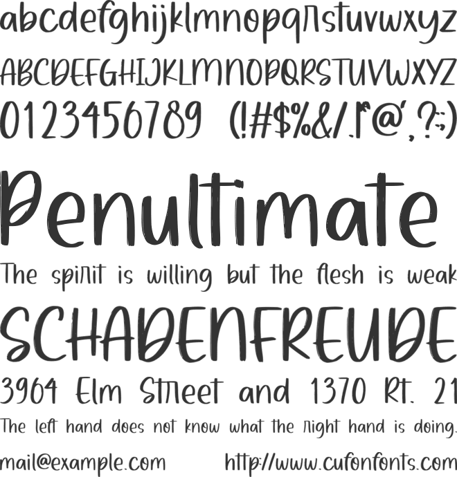 Alysagirl font preview