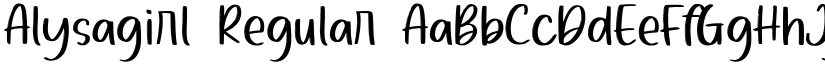Alysagirl Regular font