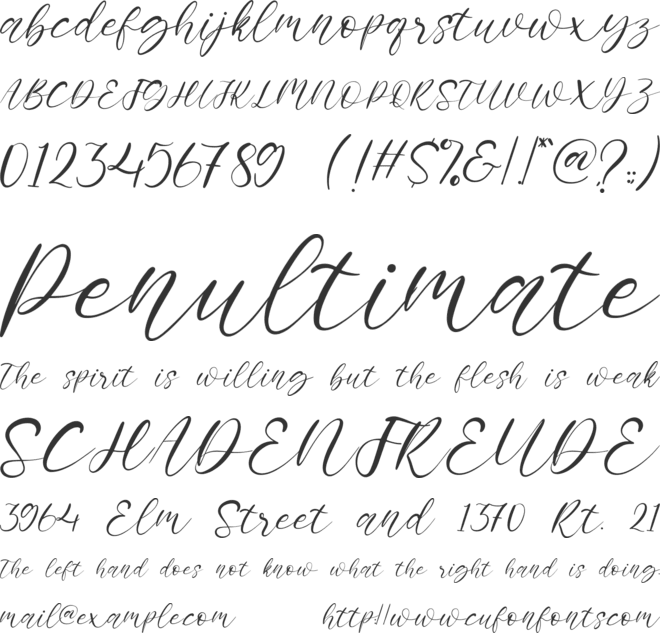 Almondwild font preview