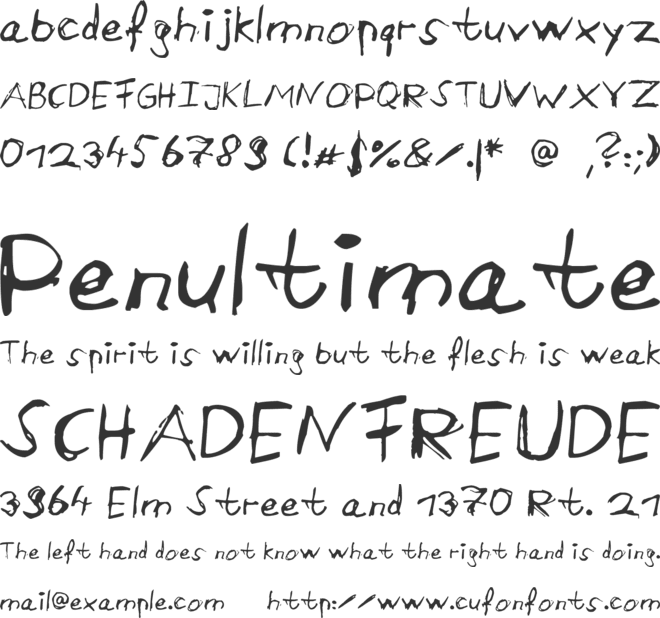 Aircloud font preview