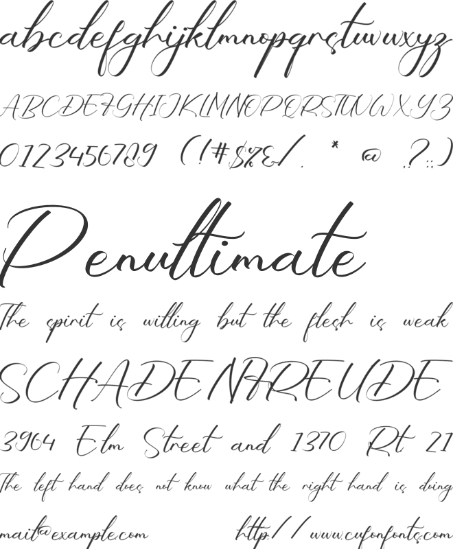 Dahlia Brooklyn font preview