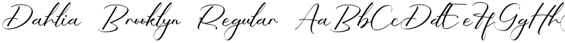 Dahlia Brooklyn Regular font