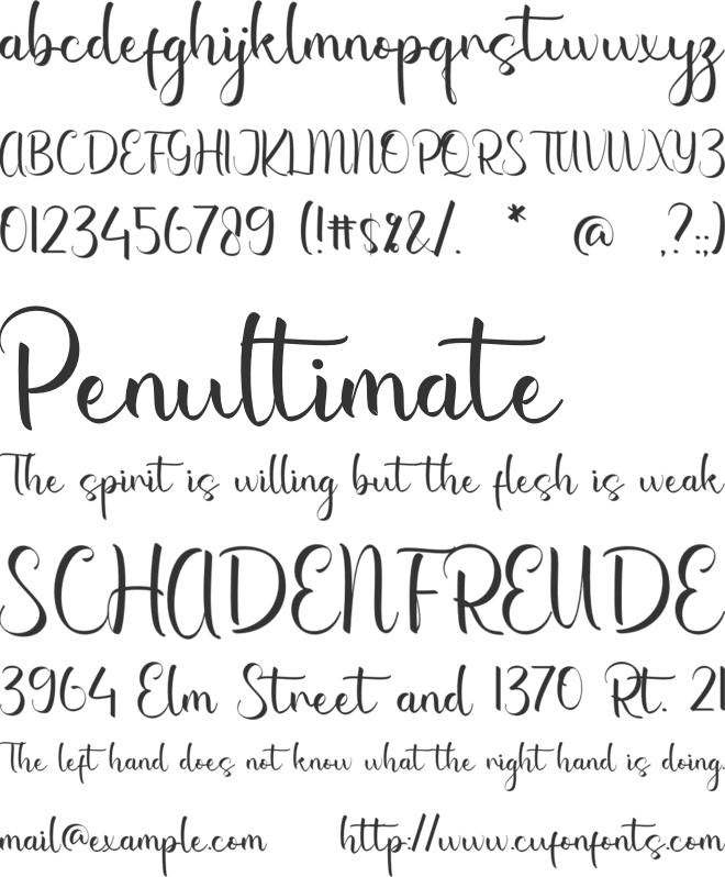 Desirae Kathleen font preview