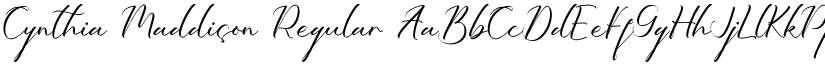 Cynthia Maddison Regular font