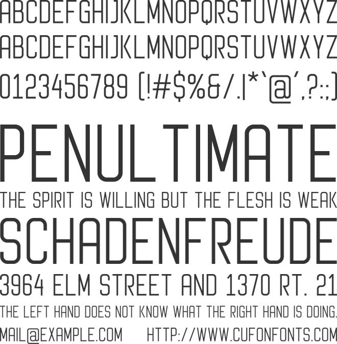 Protique font preview