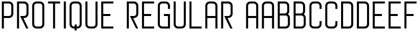 Protique Regular font
