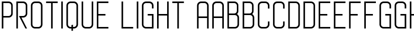 Protique Light font