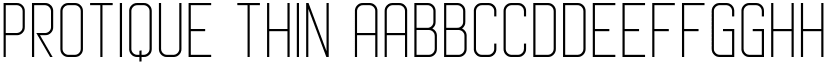 Protique Thin font