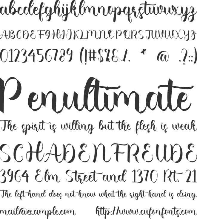 Aydin Demetrius font preview