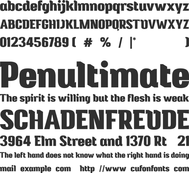 Crabs Slab font preview