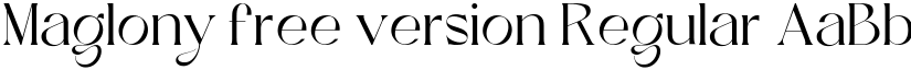 Maglony free version Regular font